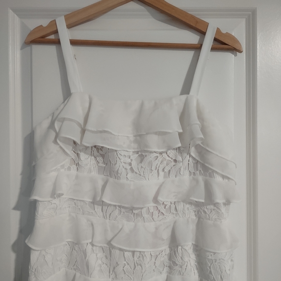 Lilly Pulitzer NWT Olive Dress Lace Ruffle White - Picture 6 of 16